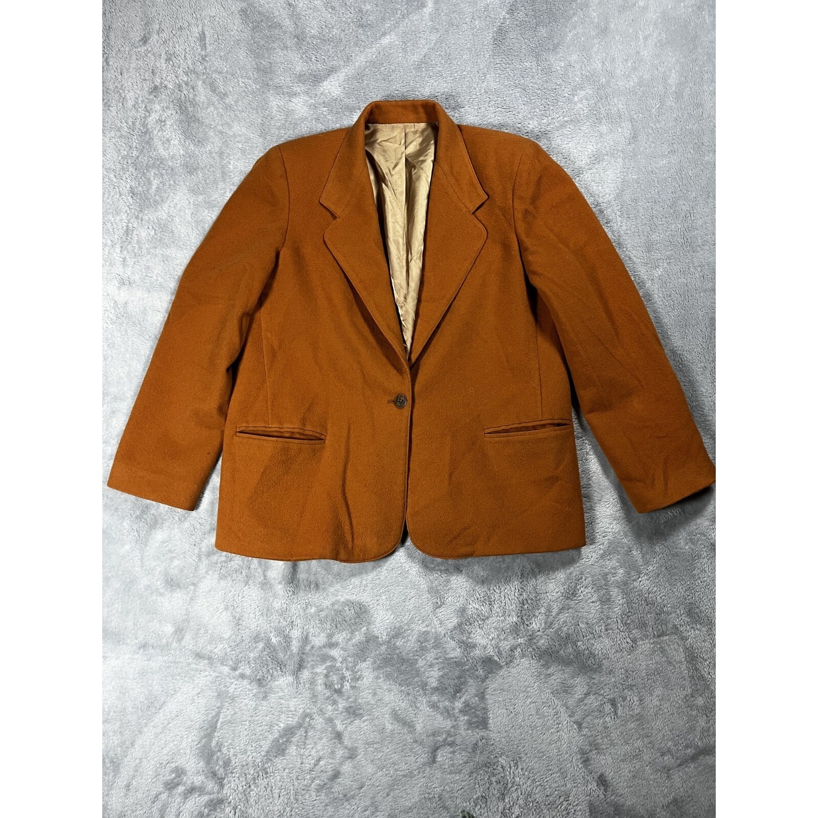 Vintage Orvis Orange Coat Jacket Blazer 10 80s Style Hippie